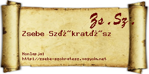 Zsebe Szókratész névjegykártya